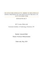 prikaz prve stranice dokumenta CROATIAN MILLENNIALS VS. AMERICAN MILLENNIALS:  DINING PREFERENCES AND RESTAURANT BRAND LOYALTY  IN DUBROVNIK