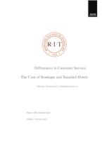 prikaz prve stranice dokumenta Differences in Customer Service: The Case of Boutique and Standard Hotels