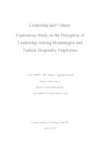 prikaz prve stranice dokumenta Leadership and Culture:  Exploratory Study on the Perception of Leadership Among Montenegrin and Turkish Hospitality Employees