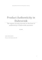 prikaz prve stranice dokumenta Product Authenticity in  Dubrovnik
