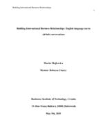 prikaz prve stranice dokumenta Building International Business Relationships: English language use in  Airbnb conversations