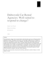 prikaz prve stranice dokumenta Dubrovnik Car Rental  Agencies: Well-suited to  respond to change?