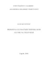 prikaz prve stranice dokumenta Primjena glumačkih tehnika kod glume na televiziji