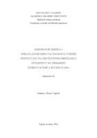 prikaz prve stranice dokumenta Kreiranje imidža i upravljanje reputacijom kulturnih institucija na društvenim mrežama i internetu, na primjeru Dubrovačkih ljetnih igara