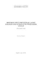 prikaz prve stranice dokumenta Mikrobiološko onečišćenje ljuske kokošjih jaja iz različitih proizvodnih uzgoja