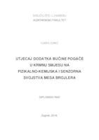 prikaz prve stranice dokumenta Utjecaj dodatka bučine pogače u krmnu smjesu na fizikalno-kemijska i senzorna svojstva mesa brojlera