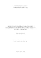 prikaz prve stranice dokumenta Količina kalcija u narančasto obojenom korijenu mrkve na tržištu grada Zagreba