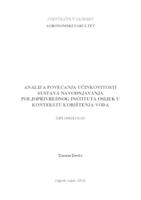 prikaz prve stranice dokumenta Analiza povećanja učinkovitosti sustava navodnjavanja Poljoprivrednog instituta Osijek u kontekstu korištenja voda