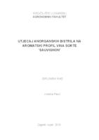 prikaz prve stranice dokumenta Utjecaj anorganskih bistrila na aromatski profil vina sorte 'Sauvignon'