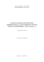 prikaz prve stranice dokumenta Utjecaj različitih sustava uzdržavanja tla na kemijski sastav sorte 'Chardonnay' (Vitis vinifera L.)