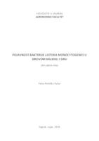 prikaz prve stranice dokumenta Pojavnost bakterije Listeria monocytogenes u sirovom mlijeku i siru