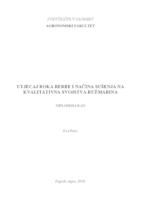prikaz prve stranice dokumenta Utjecaj roka berbe i načina sušenja na kvalitativna svojstva ružmarina