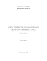 prikaz prve stranice dokumenta Utjecaj temperature i vremena sušenja na iskoristivost primorskog vriska