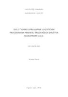 prikaz prve stranice dokumenta Djelotvorno upravljanje logističkim procesom na primjeru trgovačkog društva Mlinoprom d.o.o.