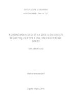 prikaz prve stranice dokumenta Agronomska svojstva soje u ovisnosti o gustoći sjetve i duljini vegetacije sorte