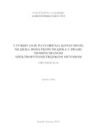 prikaz prve stranice dokumenta Utvrđivanje patvorenja konzumnog mlijeka dodatkom mlijeka u prahu modificiranom spektofotometrijskom metodom