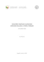 prikaz prve stranice dokumenta Ekološke značajke alergenih ukrasnih biljaka u Parku Ribnjak