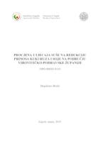 prikaz prve stranice dokumenta Procjena utjecaja suše na redukciju prinosa kukuruza i soje na području Virovitičko-podravske županije