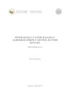 prikaz prve stranice dokumenta Fenologija cvatnje bajama u agroekološkim uvjetima Ravnih Kotara