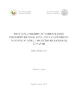 prikaz prve stranice dokumenta Procjena pogodnosti dreniranog poljoprivrednog zemljišta za primjenu navodnjavanja u Osječko-baranjskoj županiji