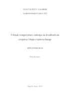 prikaz prve stranice dokumenta Učinak temperature sušenja na kvalitativna svojstva i boju cvatova bazge