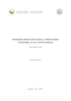 prikaz prve stranice dokumenta Primjena parne destilacije u proizvodni eteričnog ulja iz cvijeta smilja