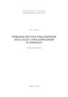 prikaz prve stranice dokumenta Primjena metoda krajobrazne ekologije u krajobraznom planiranju