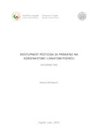 prikaz prve stranice dokumenta Dostupnost pesticida za primjenu na korjenastom i lisnatom povrću