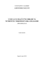 prikaz prve stranice dokumenta Utjecaj ultrazvučne obrade na nutritivnu vrijednost soka od jagode