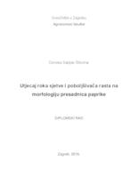 prikaz prve stranice dokumenta Utjecaj roka sjetve i poboljšivača rasta na morfologiju presadnica paprike