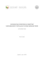 prikaz prve stranice dokumenta Geografska raspodjela genetske varijabilnosti populacije svinja banijske šare