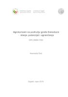 prikaz prve stranice dokumenta Agroturizam na području grada Samobora - stanje, potencijal i ograničenja
