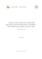 prikaz prve stranice dokumenta Utjecaj tipa skupljača pčelinje peludi na razvoj pčelinje zajednice sive pčele (Apis mellifera carnica P.1879.)