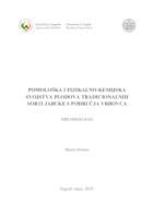 prikaz prve stranice dokumenta Pomološka i fizikalno-kemijska svojstva plodova tradicionalnih sorti jabuke s područja Vrbovca