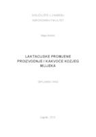 prikaz prve stranice dokumenta Laktacijske promjene proizvodnje i kakvoće kozjeg mlijeka