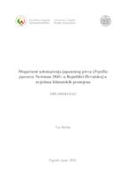 prikaz prve stranice dokumenta Mogućnost udomaćenja japanskog pivca (Popilia japonica Newman 1841) u Republici Hrvatskoj u uvjetima klimatskih promjena