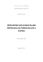 prikaz prve stranice dokumenta Repelentno djelovanje biljnih pripravaka na puževe golaće u kupusu