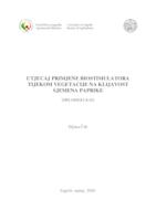 prikaz prve stranice dokumenta Utjecaj primjene biostimulatora tijkom vegetacije na klijavost sjemena paprike