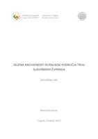prikaz prve stranice dokumenta Ocjena razvijenosti ruralnog područja triju slavonskih županija