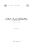 prikaz prve stranice dokumenta Određivanje kemijskih oblika i koncetracije metala u prirodnim vodotocima