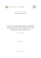 prikaz prve stranice dokumenta Utjecaj gnojidbe mineralnim i organskim gnojivima na količinu i dinamiku kalcija i magnezija u lišću vinove loze