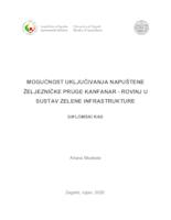 prikaz prve stranice dokumenta Mogućnost uključivanja napuštene željezničke pruge Kanfanar - Rovinj u sustav zelene infrastukture