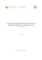 prikaz prve stranice dokumenta Utjecaj Zajedničke ribarstvene politike na održivost ribarstva u Europskoj uniji