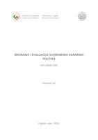 prikaz prve stranice dokumenta Kreiranje i evaluacija suvremenih agrarnih politika