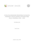 prikaz prve stranice dokumenta Utjecaj poljprivredne proizvodnje na kakvoću podzemnih voda na području Biđ-bosutskog polja u razdoblju 2016.-2018.