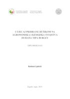 prikaz prve stranice dokumenta Utjecaj prihrane dušikom na agronomska i kemijska svojstva duhana tipa burley