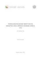 prikaz prve stranice dokumenta Rezidualno djelovanje insekticida na parazitsku osicu Aphidius colemani Viereck, 1912