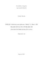 prikaz prve stranice dokumenta Smilje (Helichrysum italicum /Roth/ G.Don): od tradicionalne uporabe do znanstvenih istraživanja