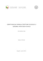 prikaz prve stranice dokumenta Identifikacija signala pozitivne selekcije u genomu hrvatskih ovaca