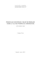 prikaz prve stranice dokumenta Reakcija kukuruza i soje na manjak vode u tlu na području Orahovice